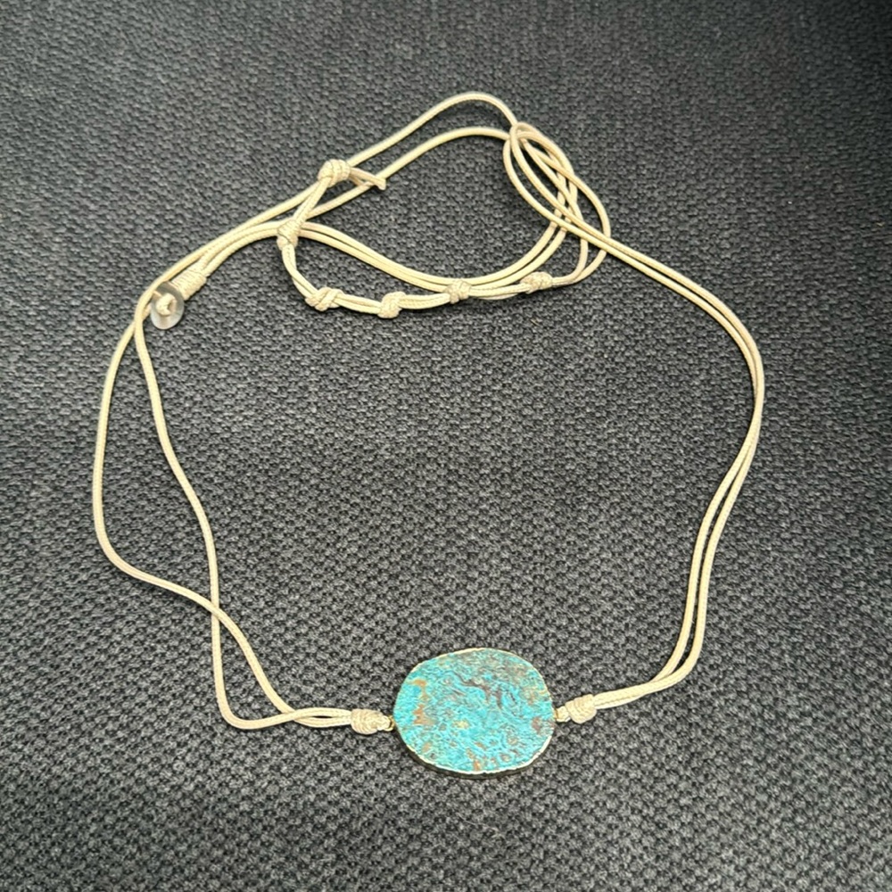 Chunky Turquoise Pendant Necklace